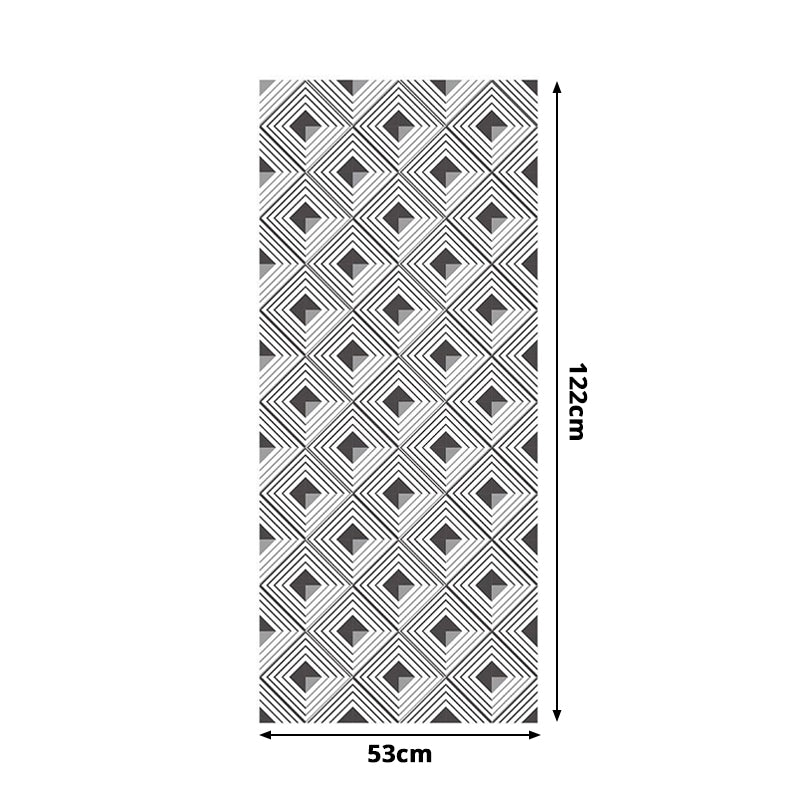 Seamless Pattern Square Wallpaper Panel Grey Modern Style Adhesive Wall Decor for Home