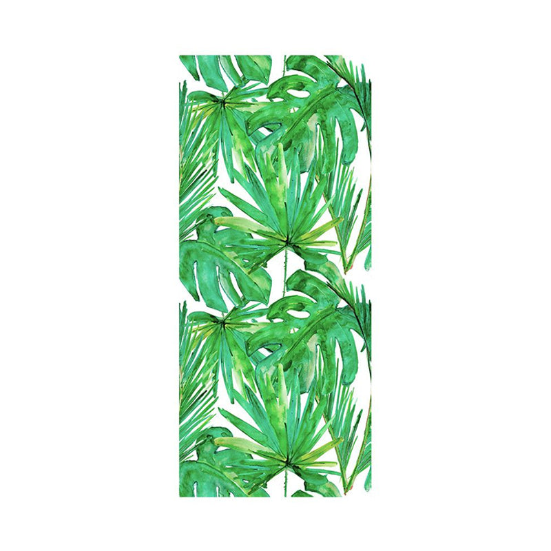 Tropical Plant Leaves Wallpaper Panel Green Peel and Paste Wall Covering for Home