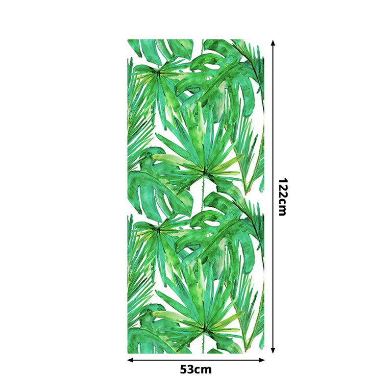 Tropical Plant Leaves Wallpaper Panel Green Peel and Paste Wall Covering for Home
