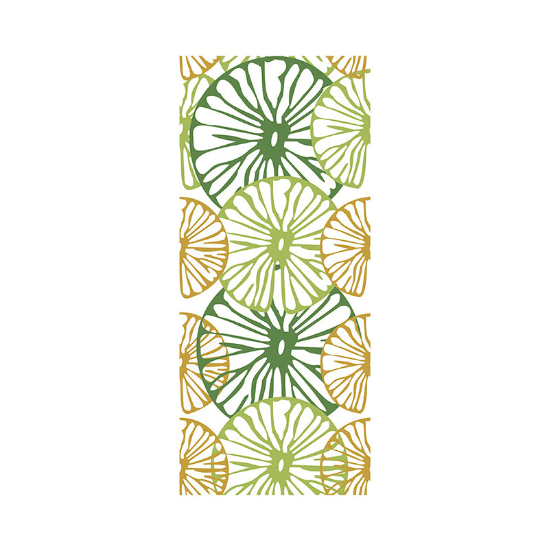 Cottage Lemon Slice Wallpaper Panels Pastel Color Self-Adhesive Wall Art for Sitting Room
