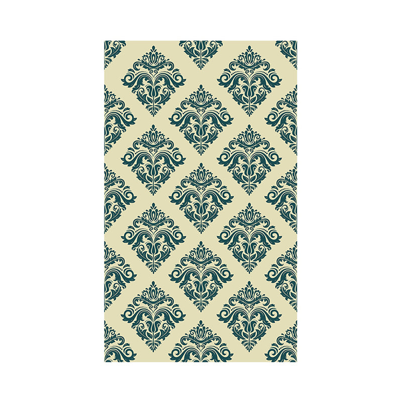 Self-Stick Jacquard Wallpaper Panels Vintage Beautiful Latticework Wall Art in Green, 4' x 20.5"
