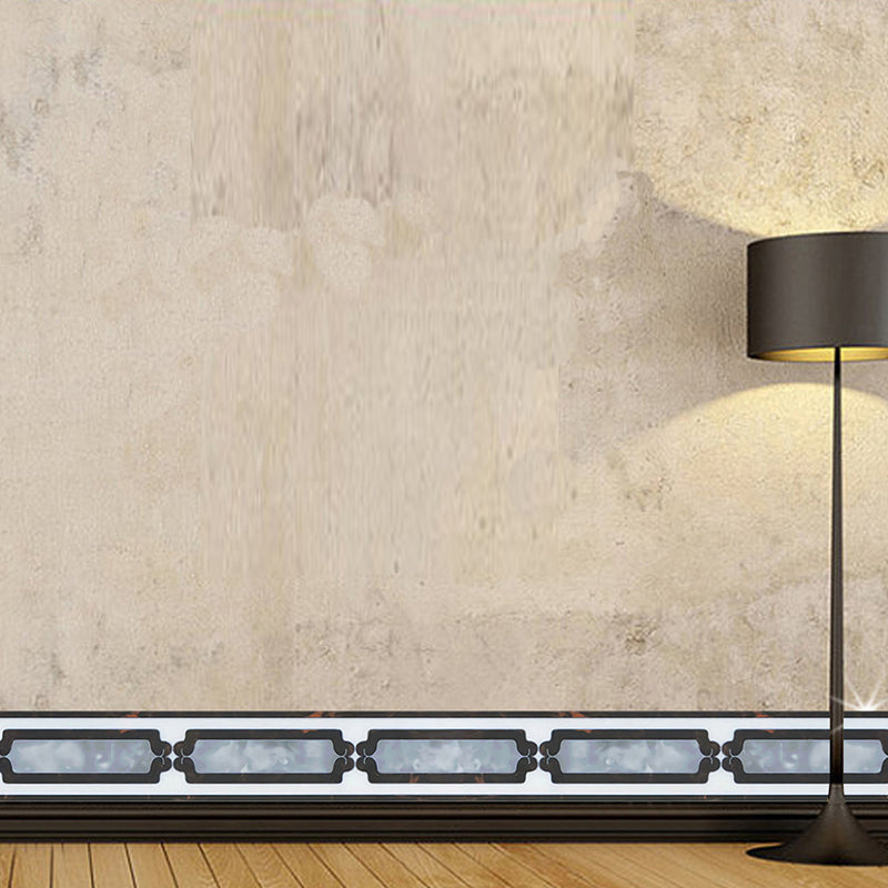 Modern Style Stick Wallpaper Border Grey Tube Print Wall Covering, 6.5' L x 4" W