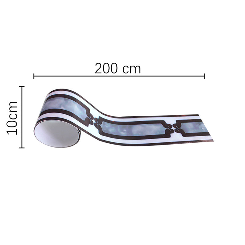 Modern Style Stick Wallpaper Border Grey Tube Print Wall Covering, 6.5' L x 4" W