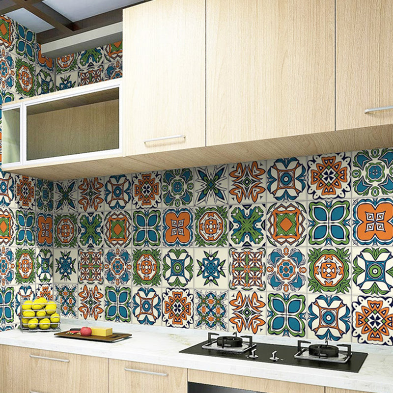 PVC Peel off Wallpaper Bohemian Petals Wall Art for Kitchen, 10' L x 12" W (1 Pc)