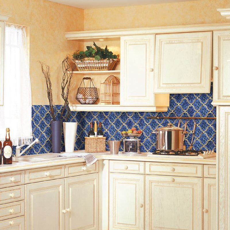 Adhesive Quatrefoil Net Wallpaper Border Modernist PVC Wall Decor, 16.5' L x 8" W