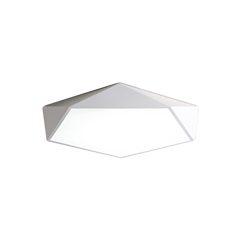 Acrylic Pentagon Slim Ceiling Light Nordic Design LED Flush Mount Light for Bathroom