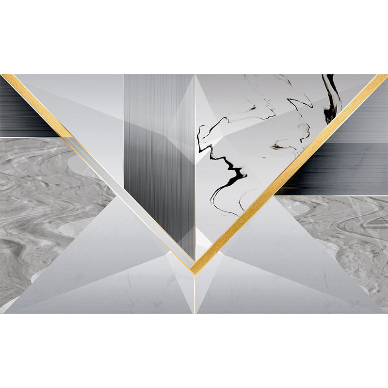 Non-Woven Decorative Wall Mural Modern Geometric Pattern Wall Covering for Guest Room