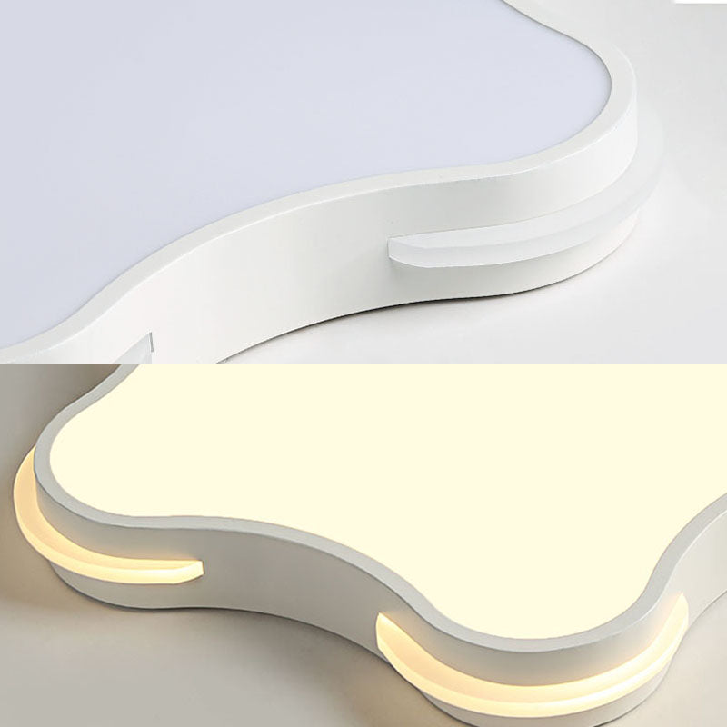 Lámpara de techo LED de acrílico moderna con forma de estrella blanca para dormitorio de niños