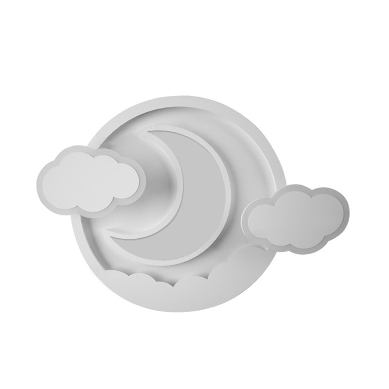 Cartoon White LED Ceiling Mount Light Cloud Deco Acrylic Ceiling Fixture for Boys Girls Bedroom