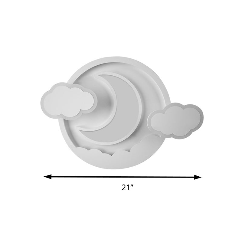 Cartoon White LED Ceiling Mount Light Cloud Deco Acrylic Ceiling Fixture for Boys Girls Bedroom