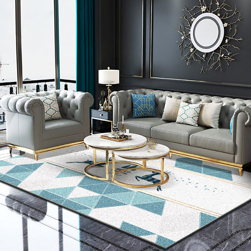 Bold Triangle Print Indoor Tapijt Multi-gekleurde moderne gebied tapijt Synthetisch Synthetisch gemakkelijke tapijt voor huisdecoratie