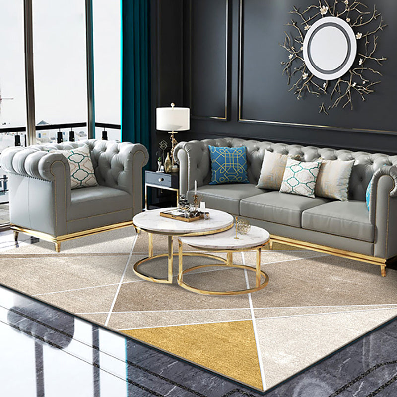 Bold Triangle Print Indoor Tapijt Multi-gekleurde moderne gebied tapijt Synthetisch Synthetisch gemakkelijke tapijt voor huisdecoratie