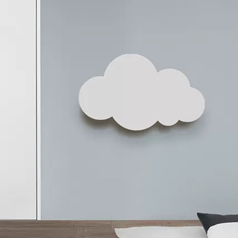 Plastic Cloud Slim Wall SCONCE MODERNO MODERNO STYLE PERCHIO MOLTO LED in bianco per la camera da letto per bambini