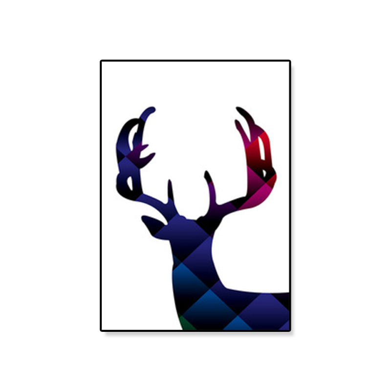 Childrens Art Illustration Animal Canvas Soft Color Bedroom Wall Art Decor, Textured