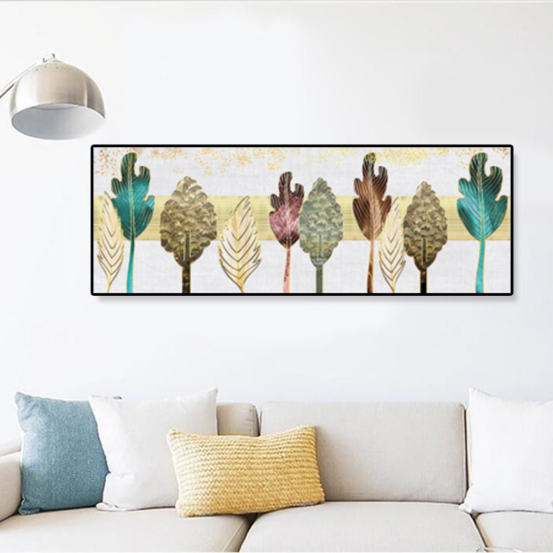 Textured Still Life Drawing Wall Art Canvas Nordic Style Wall Decor for Living Room