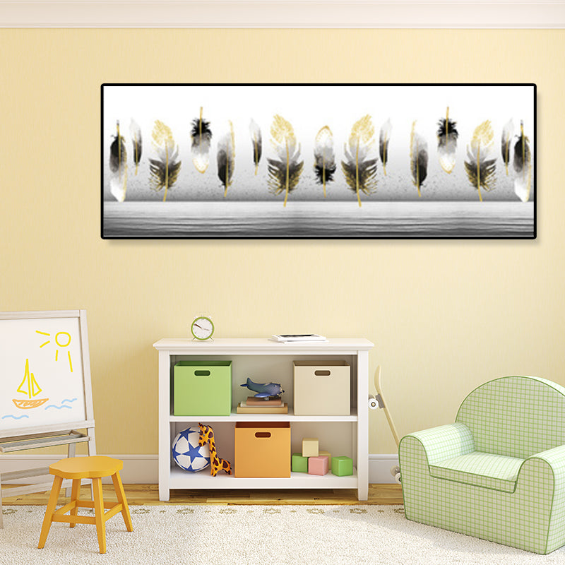 Textured Still Life Drawing Wall Art Canvas Nordic Style Wall Decor for Living Room