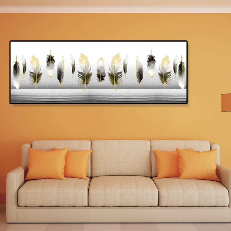 Textured Still Life Drawing Wall Art Canvas Nordic Style Wall Decor for Living Room