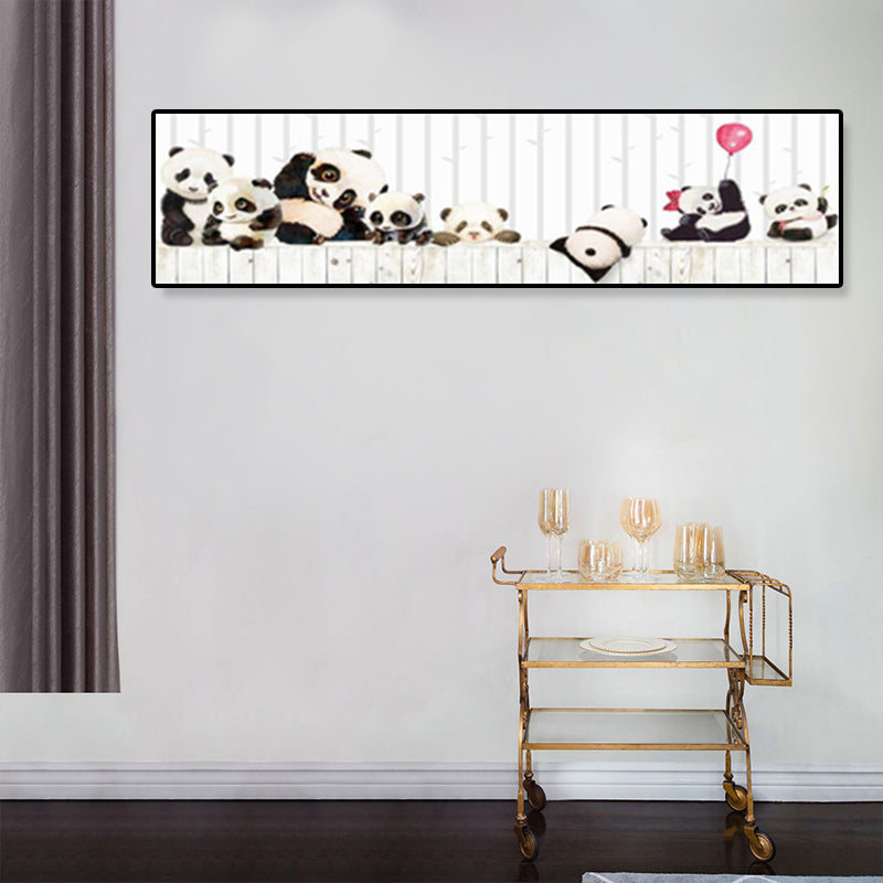 Dessin d'animaux sur toile, couleur Pastel, décoration murale de dessin animé pour chambre d'enfant