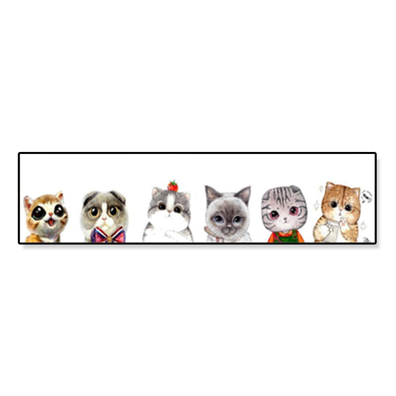 Dessin d'animaux sur toile, couleur Pastel, décoration murale de dessin animé pour chambre d'enfant