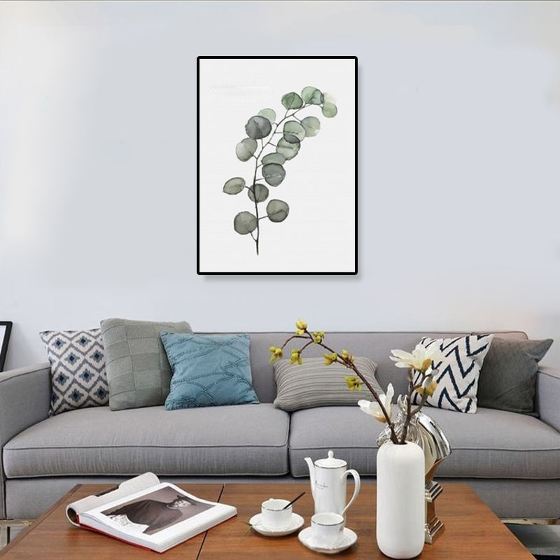 Minimalistische Botanics canvas print zachte kleur getextureerde muurkunst voor keuken, meerdere maten