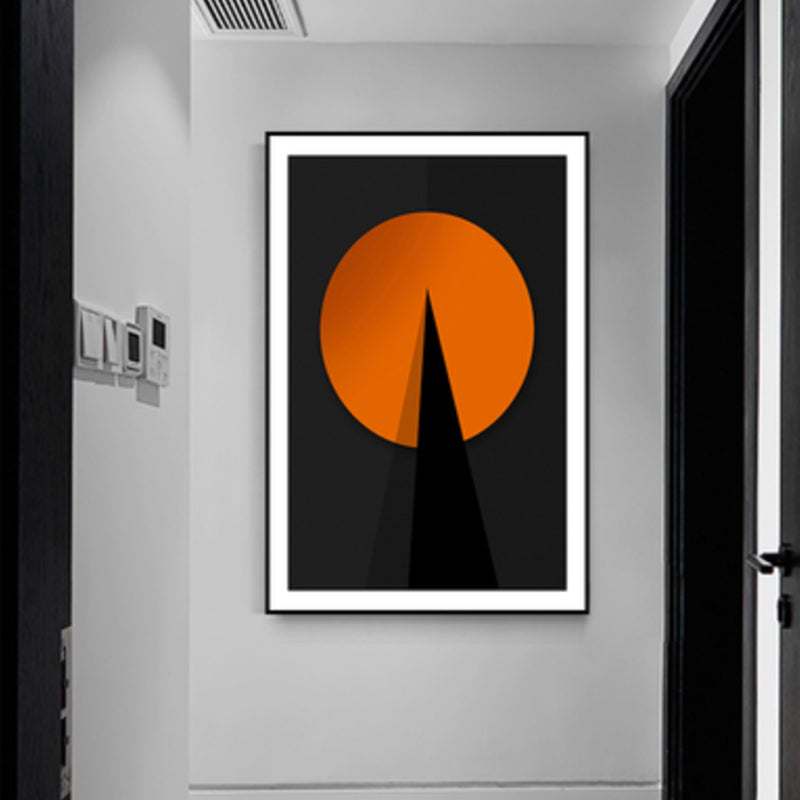 Zeitgenössische abstrakte Muster-Leinwandkunst, dunkle Farbe, Korridor-Wanddekoration, Größen optional