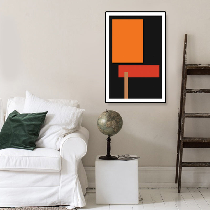 Zeitgenössische abstrakte Muster-Leinwandkunst, dunkle Farbe, Korridor-Wanddekoration, Größen optional