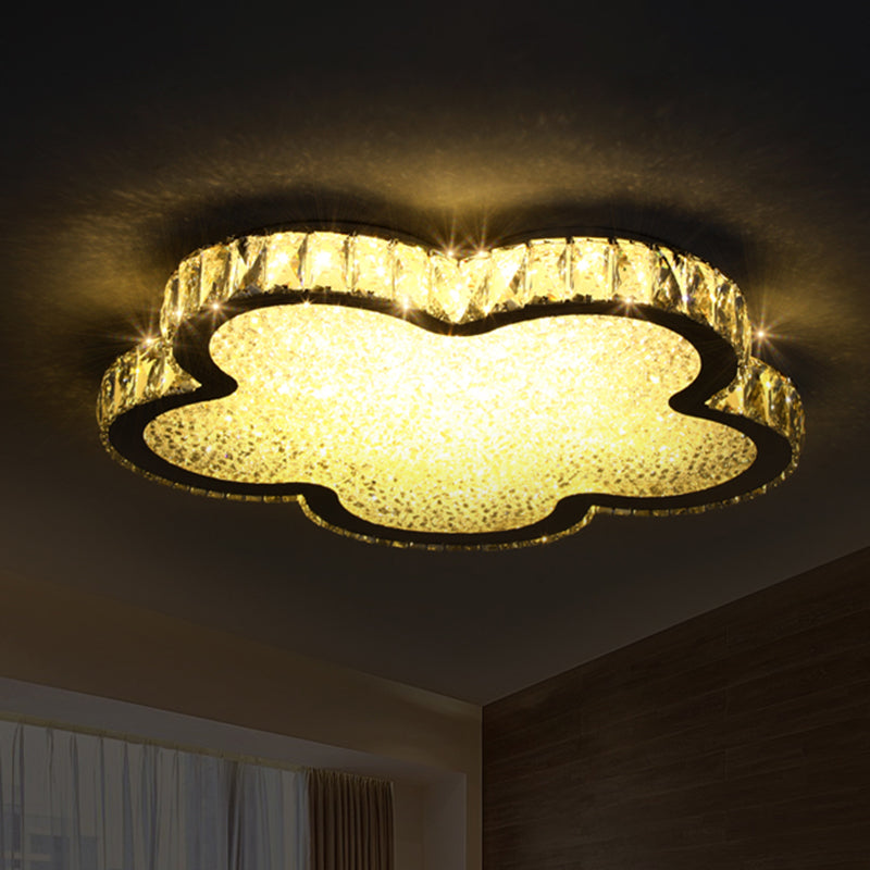 Lampada da soffitto moderna acrilico LED della camera da letto con cristallo trasparente racchiuso in luce calda/bianca/telecomando Stepless Dimming, 12.5 "/20.5 "/24.5" W