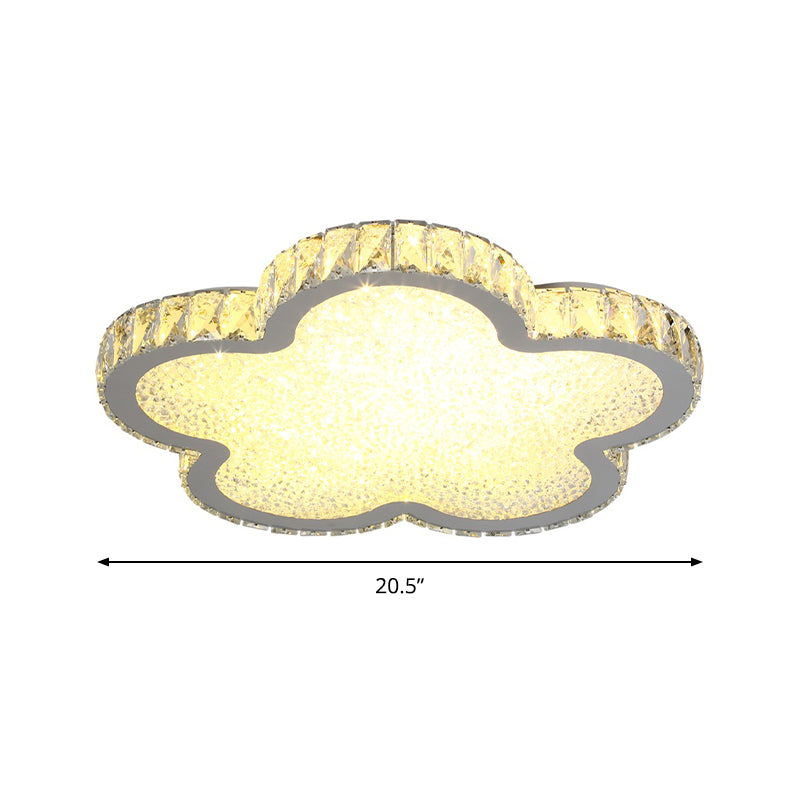 Lampada da soffitto moderna acrilico LED della camera da letto con cristallo trasparente racchiuso in luce calda/bianca/telecomando Stepless Dimming, 12.5 "/20.5 "/24.5" W