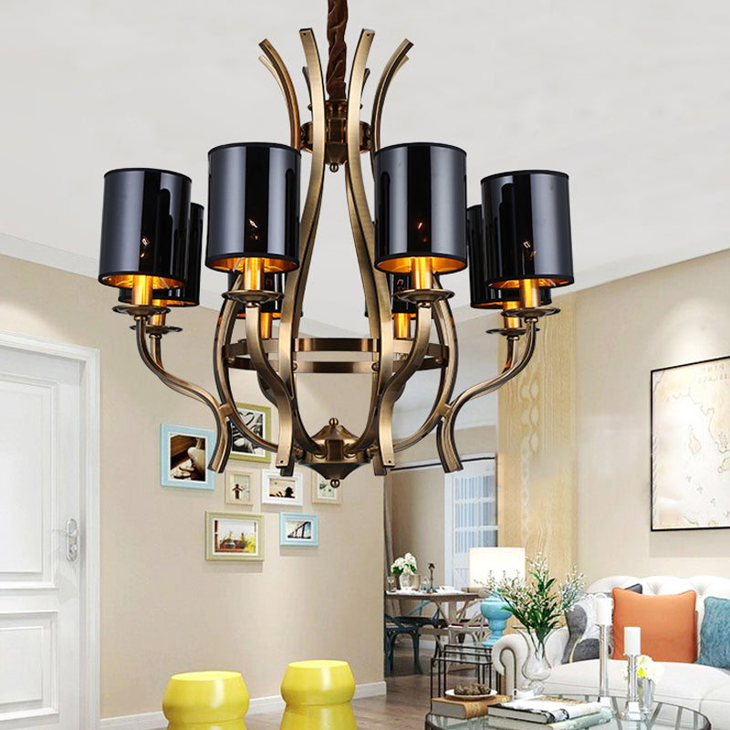6/8 LICTES CYLINDER CHANDELIER FARMONS BLACK FAX PLACE PLADIER PLADE AVEC VASE IRER DESIGN