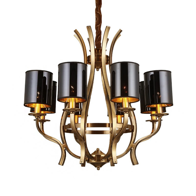 6/8 LICTES CYLINDER CHANDELIER FARMONS BLACK FAX PLACE PLADIER PLADE AVEC VASE IRER DESIGN