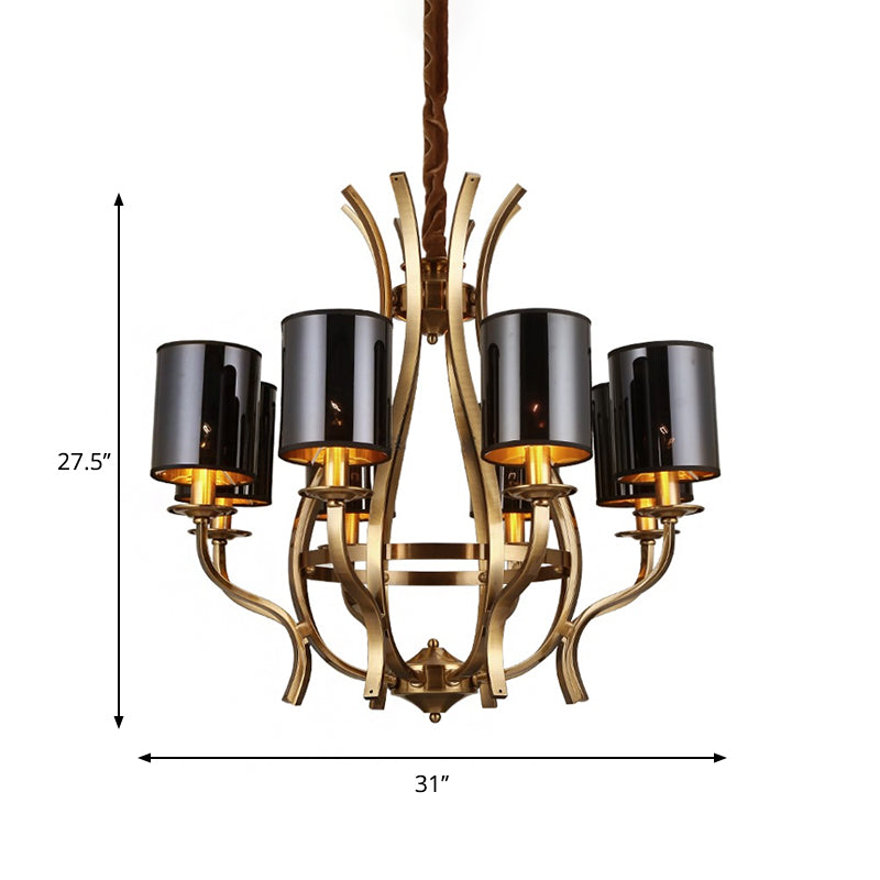 6/8 LICTES CYLINDER CHANDELIER FARMONS BLACK FAX PLACE PLADIER PLADE AVEC VASE IRER DESIGN