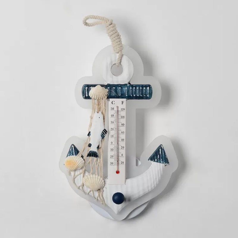 Kids Anchor Wall Mount Light Resin LED Parlor Surface Wall Sconce with Fishing Net Deco in White