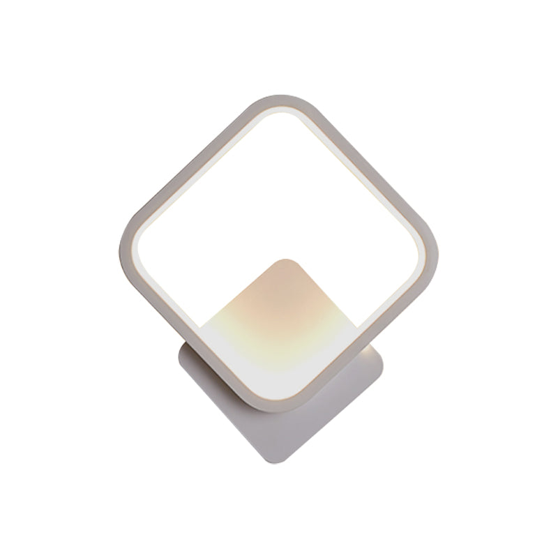 Éclairage mural rond / carré en aluminium Aluminium LED minimaliste éclairage en noir / blanc, 8 "/ 10" /12,5 "dia