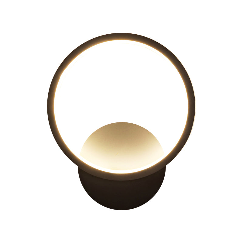 Éclairage mural rond / carré en aluminium Aluminium LED minimaliste éclairage en noir / blanc, 8 "/ 10" /12,5 "dia