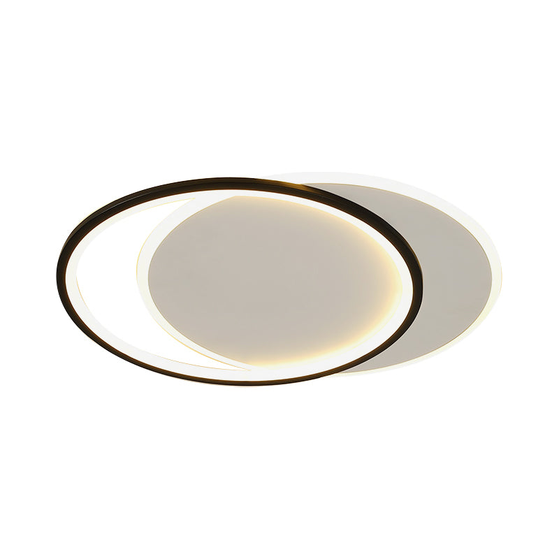 Iluminación de techo LED negra acrílica Simplicity de montaje empotrado doble redondo/cuadrado/rectangular en luz cálida/blanca