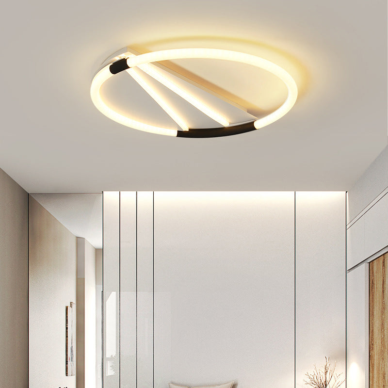 Simple LED Ceiling Flush Light White Rectangle/Round/Square Flushmount Lighting with Acrylic Shade in Warm/White Light