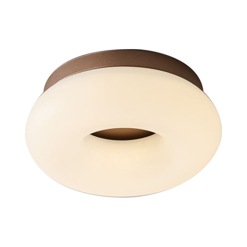 Corridor LED Ceiling Mount Light Minimal Grey/Coffee Flushmount with Round/Triangle Acrylic Shade