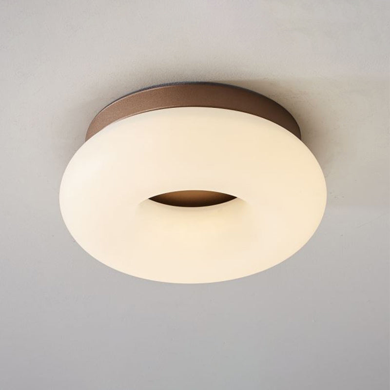 Corridor LED Ceiling Mount Light Minimal Grey/Coffee Flushmount with Round/Triangle Acrylic Shade