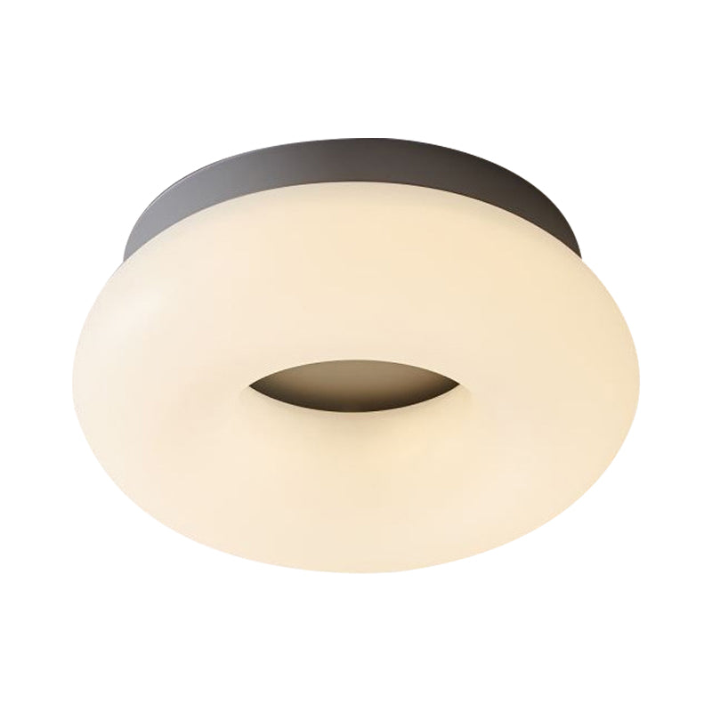 Corridor LED Ceiling Mount Light Minimal Grey/Coffee Flushmount with Round/Triangle Acrylic Shade