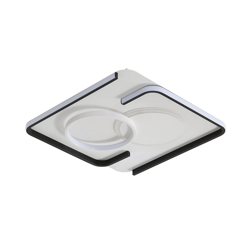 Zwarte ronde/vierkante/rechthoekige plafondinbouw moderne metalen LED-inbouwverlichting in warm/wit licht