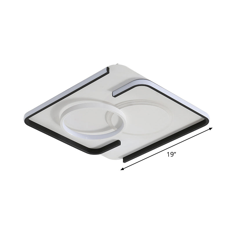 Zwarte ronde/vierkante/rechthoekige plafondinbouw moderne metalen LED-inbouwverlichting in warm/wit licht