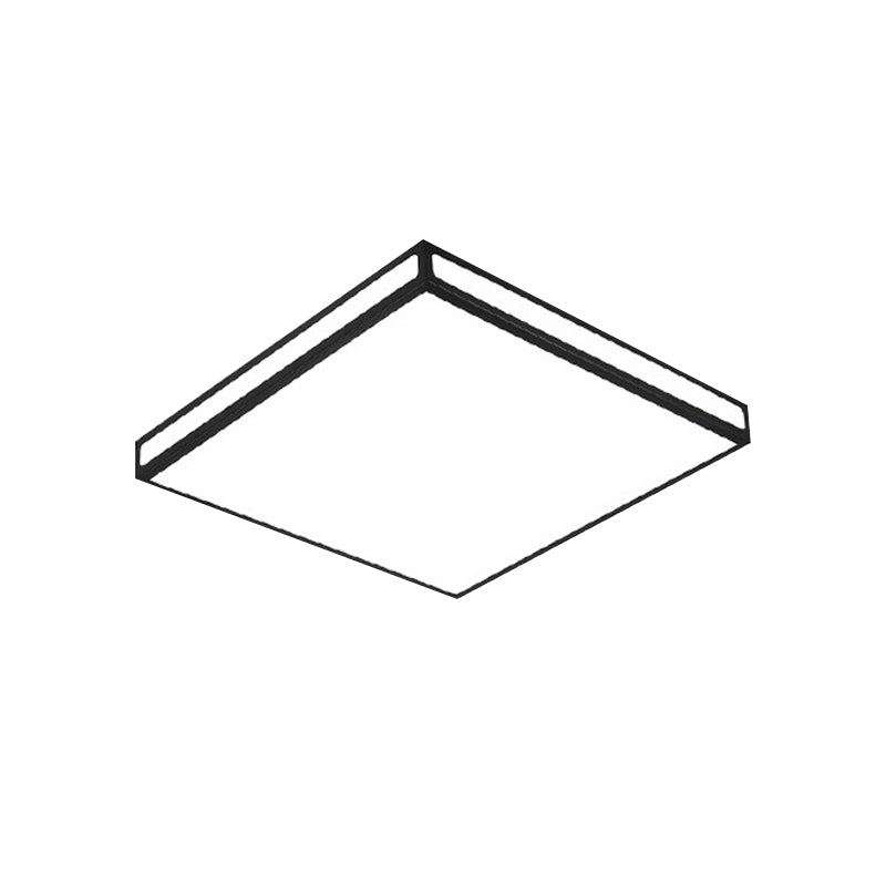 Nero Quadrato/Rettangolo LED Luce di Flusso Minimalistica Acrilico Vicino alla lampada da soffitto per Soggiorno