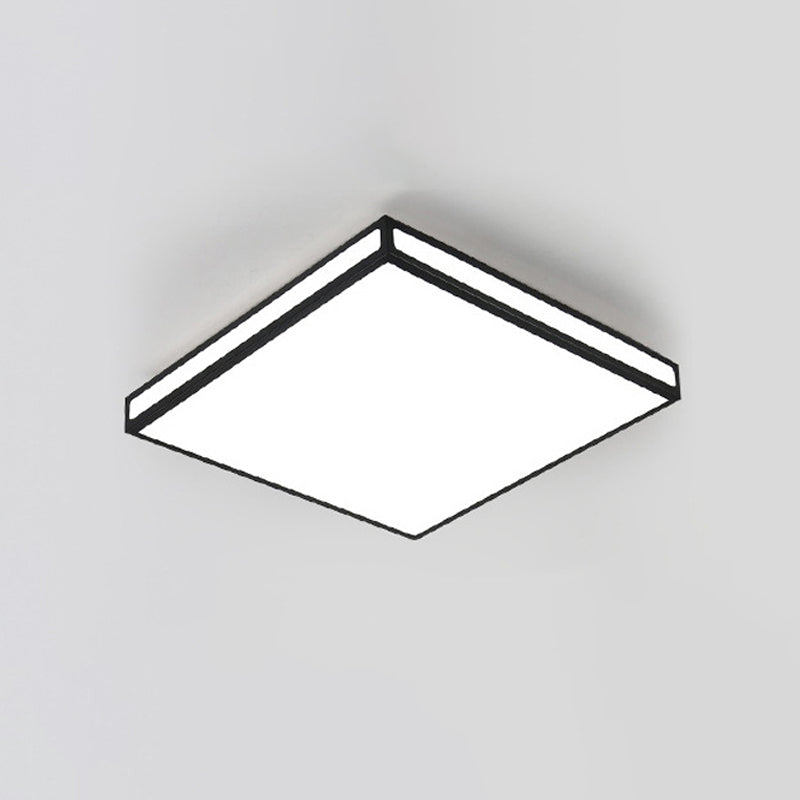 Nero Quadrato/Rettangolo LED Luce di Flusso Minimalistica Acrilico Vicino alla lampada da soffitto per Soggiorno