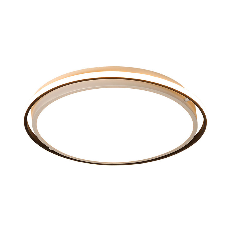 14"/18"/22" W Round Acrylic Flush Light Minimalism White LED Ceiling Flush Mount in Warm/White Light