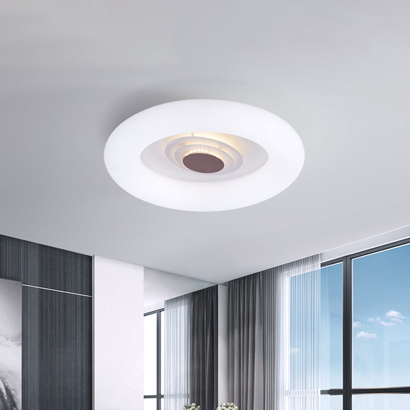 Oval/Triangle/Round Ceiling Flush Mount Contemporary Acrylic White LED Flush Mount Recessed Lighting for Living Room