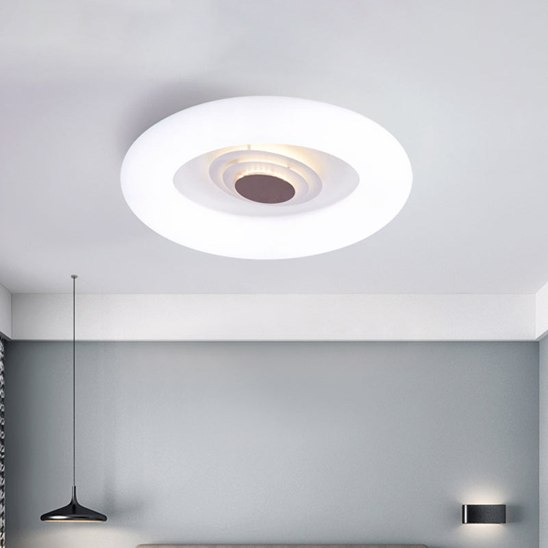 Oval/Triangle/Round Ceiling Flush Mount Contemporary Acrylic White LED Flush Mount Recessed Lighting for Living Room