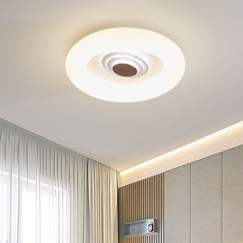 Oval/Triangle/Round Ceiling Flush Mount Contemporary Acrylic White LED Flush Mount Recessed Lighting for Living Room