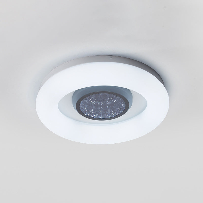 Circular Acrylic Flush Mount Ceiling Light Minimalist Silver/Grey/Black LED Flush Mounted Lighting for Hotel