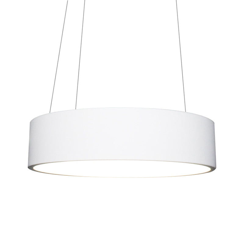 Minimalistic LED Pendant Chandelier Grey/White Circle Ceiling Hang Light with Acrylic Shade, 18"/23.5" W