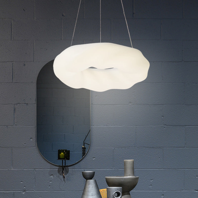 Lampadario modernista a forma di nuvola acrilica a led acrilico kit di luce appesa in bianco